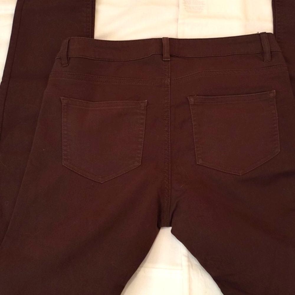 NWOT Cotton-mix chocolate brown skinny jeans - Picture 4 of 8